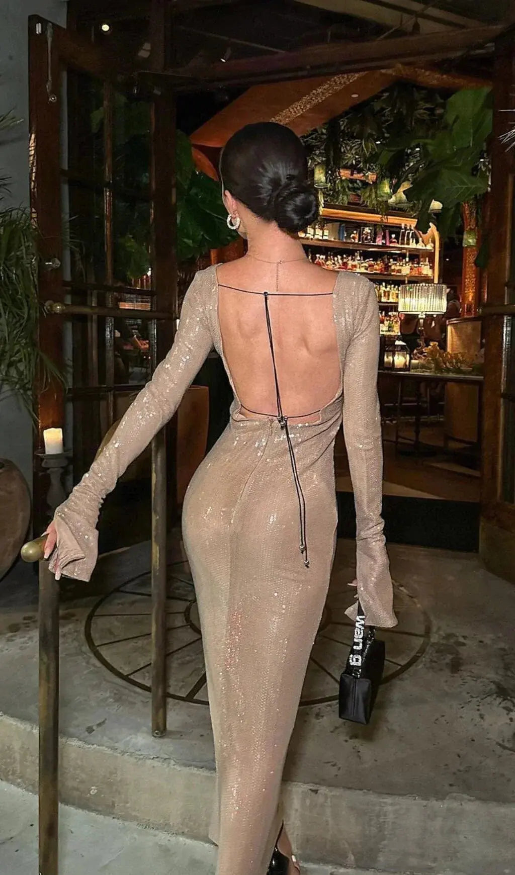3038cc0f9cb8b68a84aa135b51147fee.jpeg Fashionslee Women Ardelle Khaki Sequin Maxi Dress