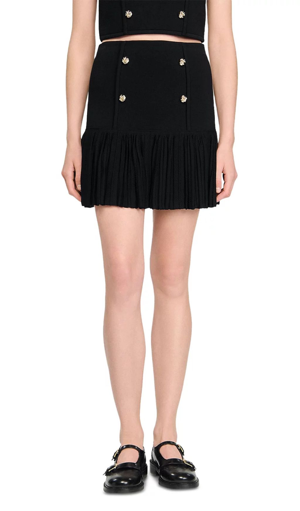 3073d09d3e04fd56f35f296e9d95c0be.jpg Fashionslee Women Double Breasted Ruffle Mini Skirt