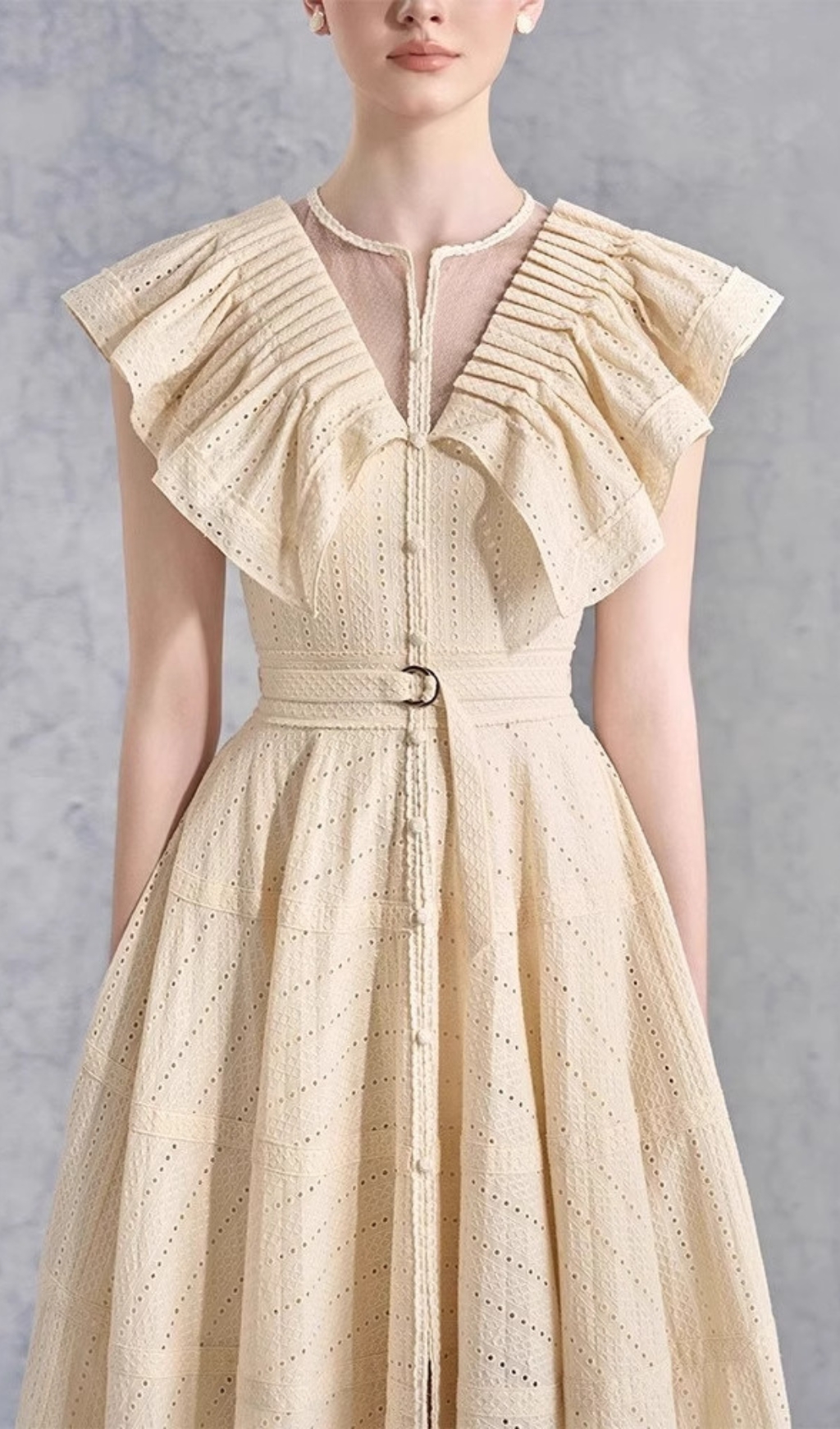 3079a4ed7ccf3d149353d92d77c4f83a.jpg Fashionslee Women Doris V-Neck Pleated Midi Dress