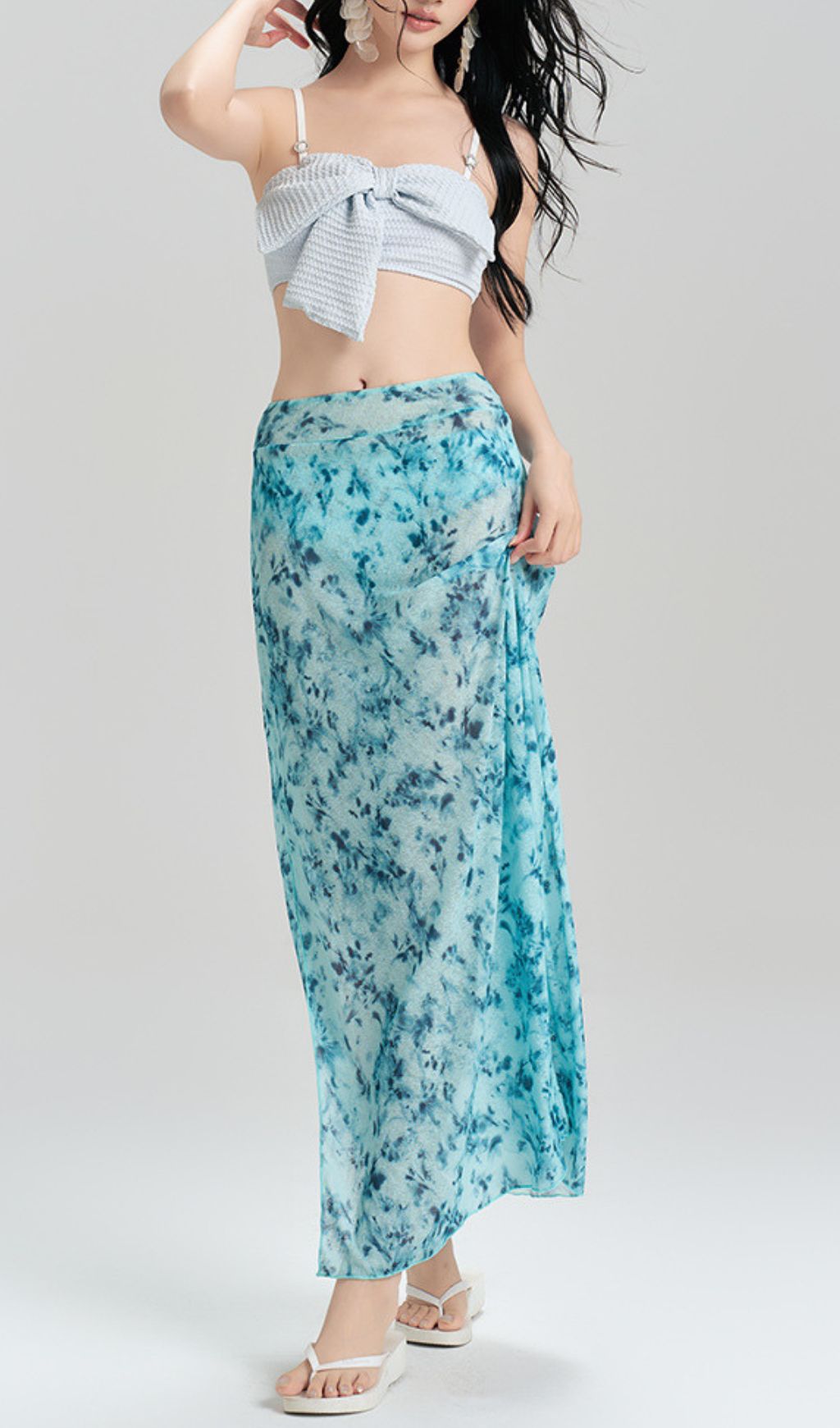 30ef7ebd16ca4558608073a4a8e92bd7.jpg Fashionslee Women Grazia Blue Printed Three-Piece Swimsuit
