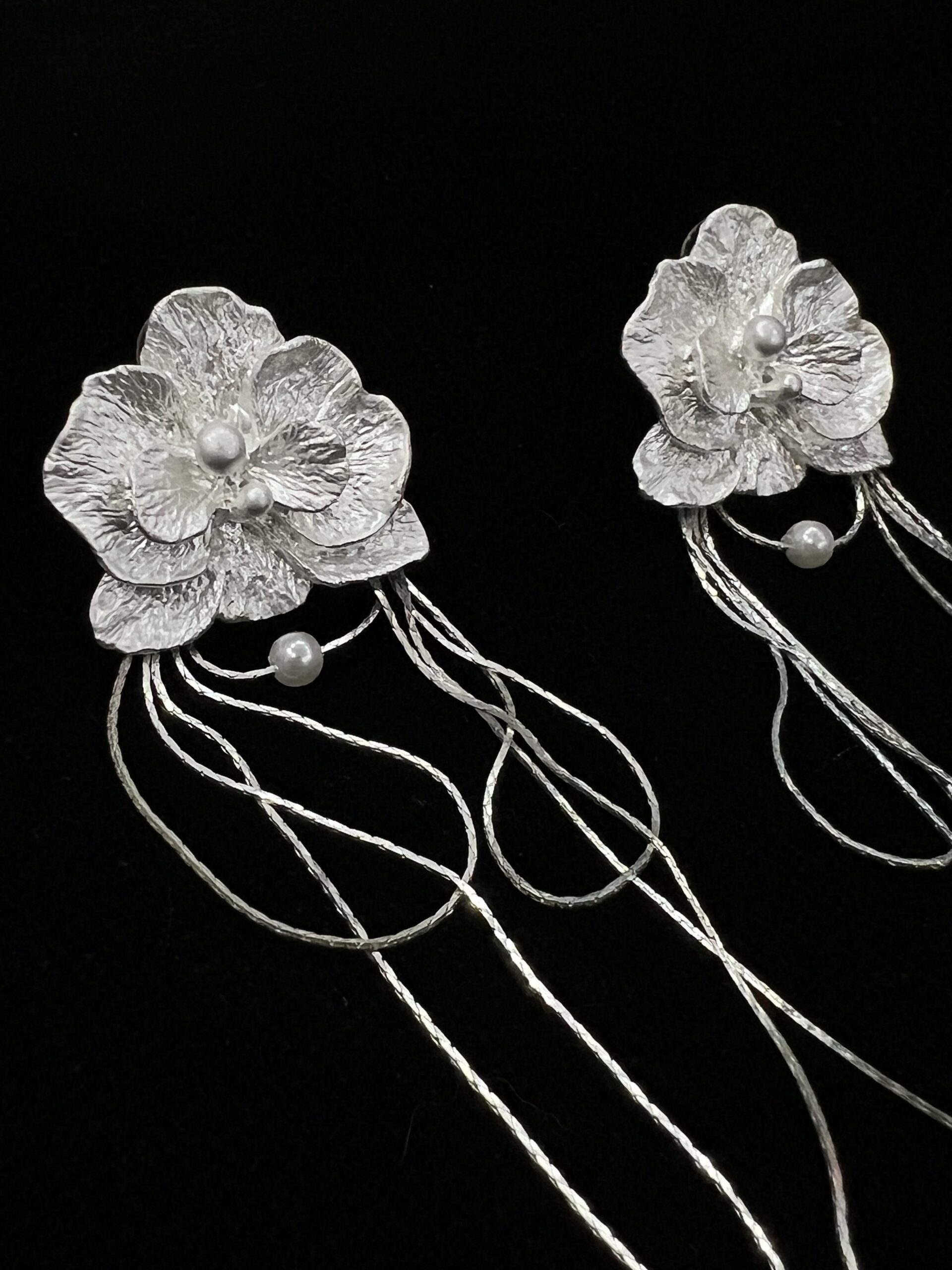 312967b1ef981d8b81b9e683ddce43c8.jpeg Fashionslee Women White Butterfly Orchid Earrings