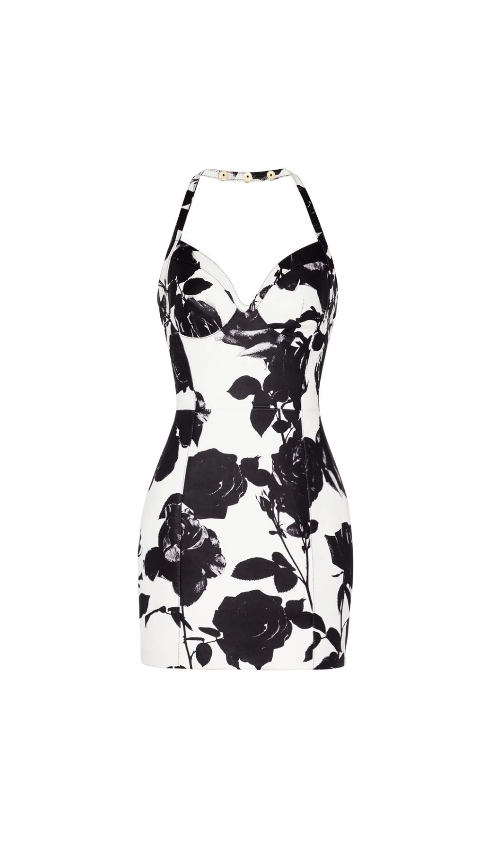 3136cd6e7b1de073d29f1df2ec44100d.jpg Fashionslee Women Katsuye Halter Printed Mini Dress