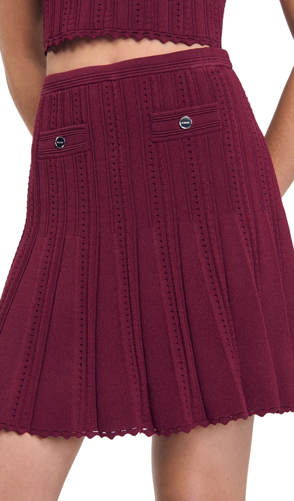 VINTAGE PLEATED KNIT SKIRT AESTHETIC - OWNCI