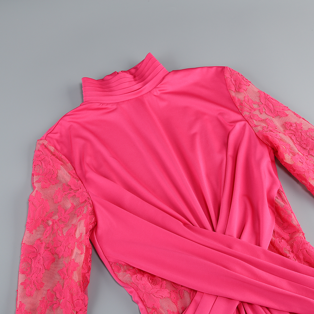 PINK DRAPED MUST-HAVE GOWN AESTHETIC - OWNCI