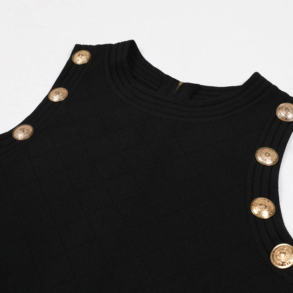 31d9fb207ee061f9d6c5773f8abce94f.webp Fashionslee Women Kimber Black Sleeveless Knit Mini Dress