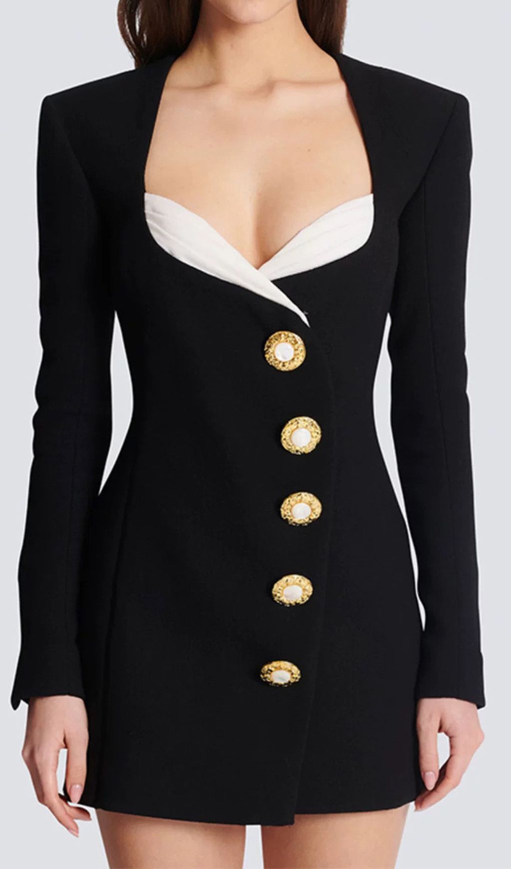 Fashionslee Women Ghazi Black Long Sleeve Mini Dress