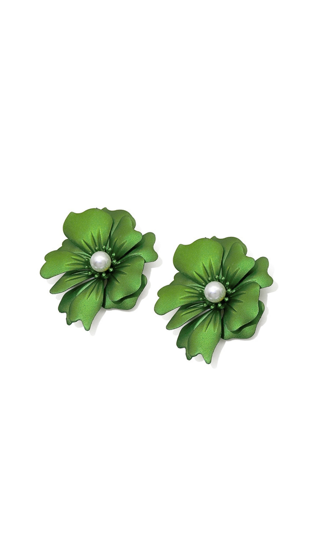 TRENDING GREEN PETAL ALLOY EARRINGS - OWNCI TRENDING GREEN PETAL ALLOY EARRINGS - OWNCI