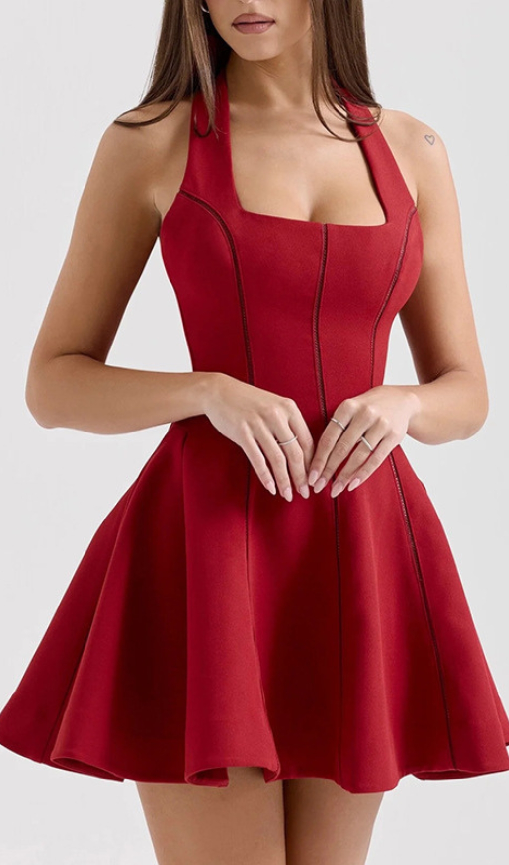 325744e906f533afa01640ac04080ca8.jpg Fashionslee Women Ervin Square Neck Mini Dress