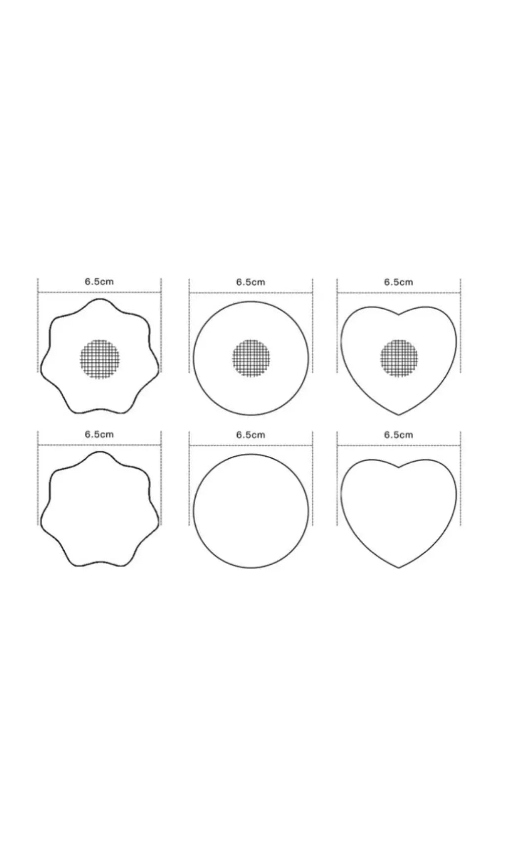 Fashionslee Women Sticker Patch - Heart Shaped