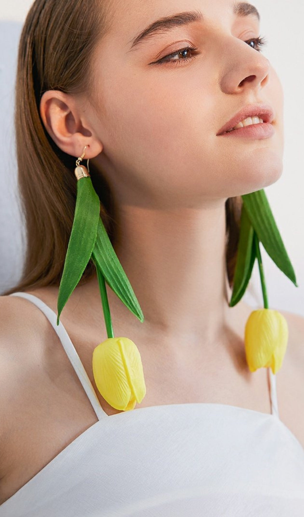 Fashionslee Women Adela Yellow Flower Alloy Plastic Earrings