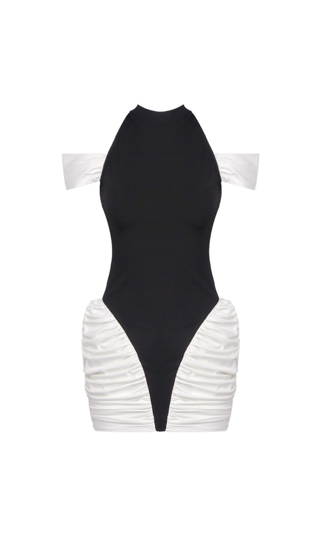 3316aafe60352eb580b5f246f879fa0d.jpg Fashionslee Women Hesperia Halter Ruched Mini Dress