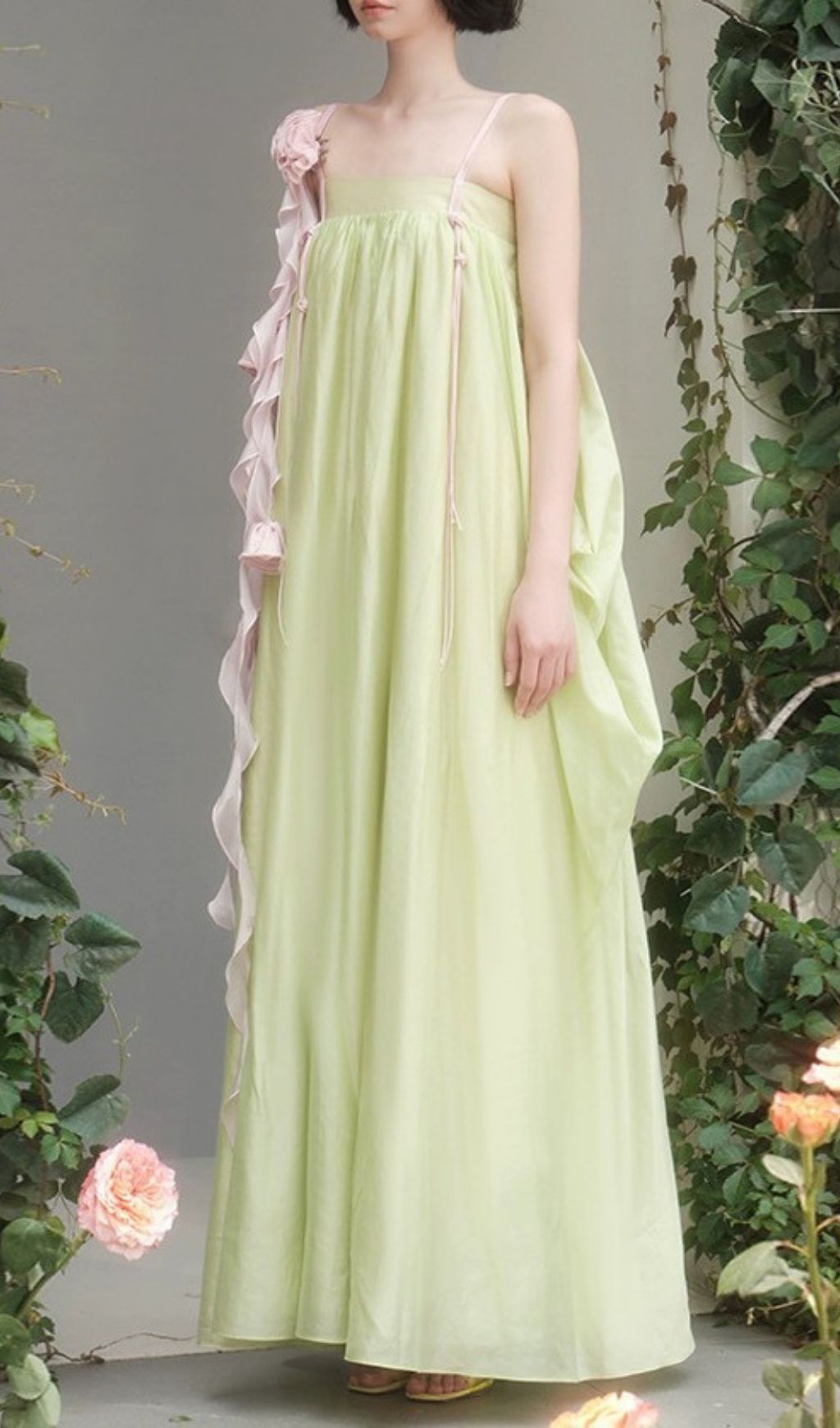334160b2527e11708b7f5a739f79b5c0.jpg Fashionslee Women Kaisa Green Flower Maxi Dress