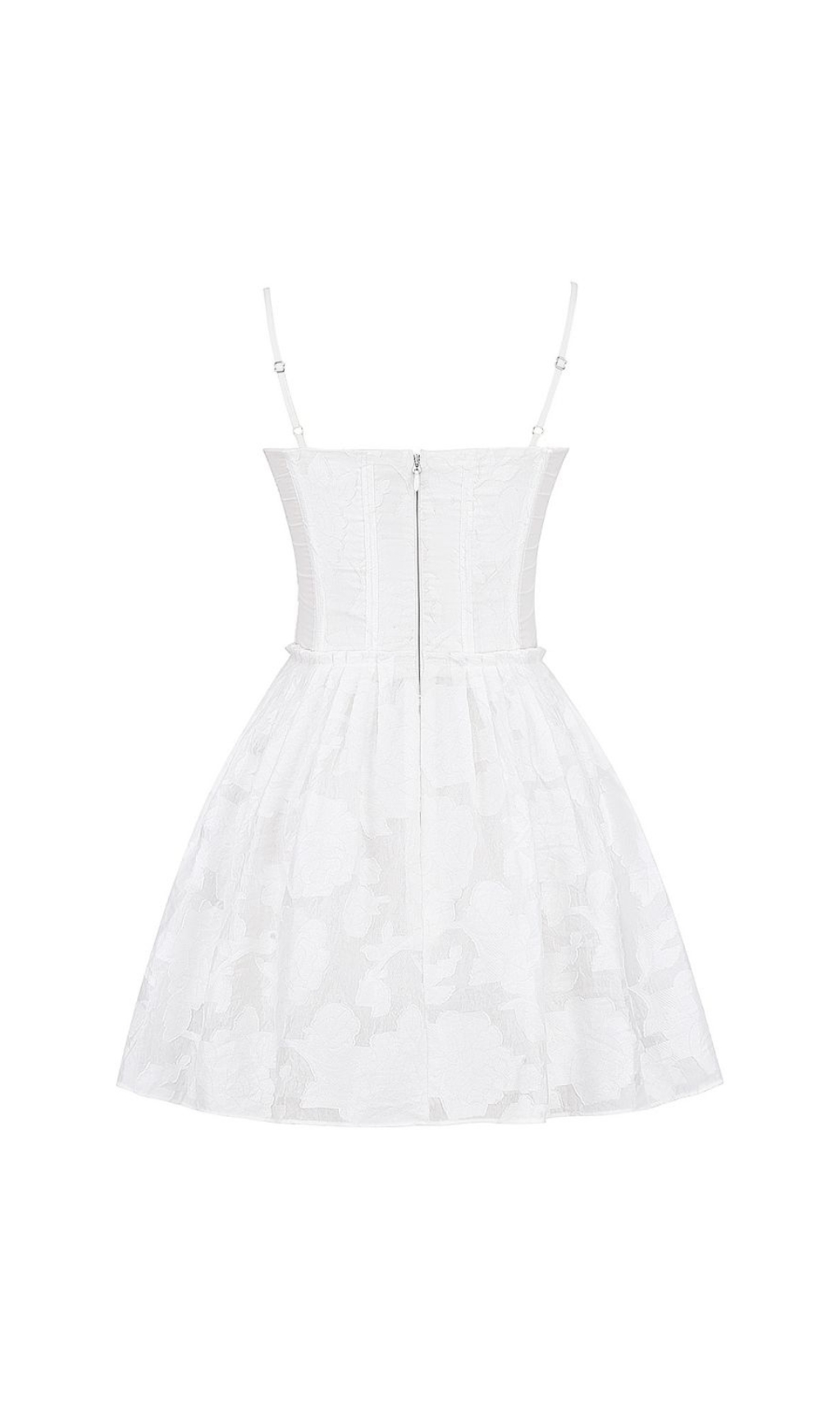 Fashionslee Women Bryndis White Floral Corset Mini Dress