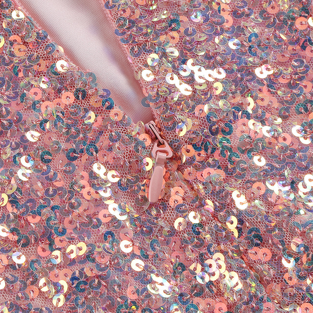 PINK SEQUIN FEATHER MIDI DRESS – VIRAL PARTY - OWNCI PINK SEQUIN FEATHER MIDI DRESS – VIRAL PARTY - OWNCI