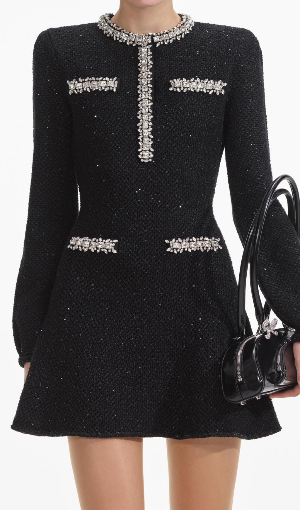33871287f336e2b4b923f283443280f4.jpg Fashionslee Women Black Sequin Knit Mini Dress