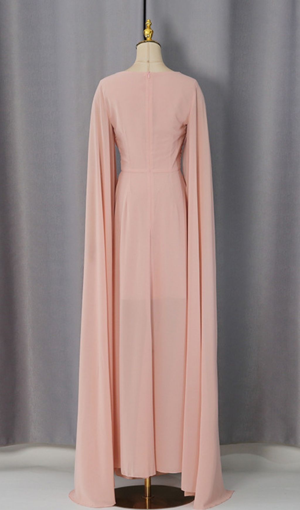 TRENDING RUCHED PINK MAXI DRESS - OWNCI