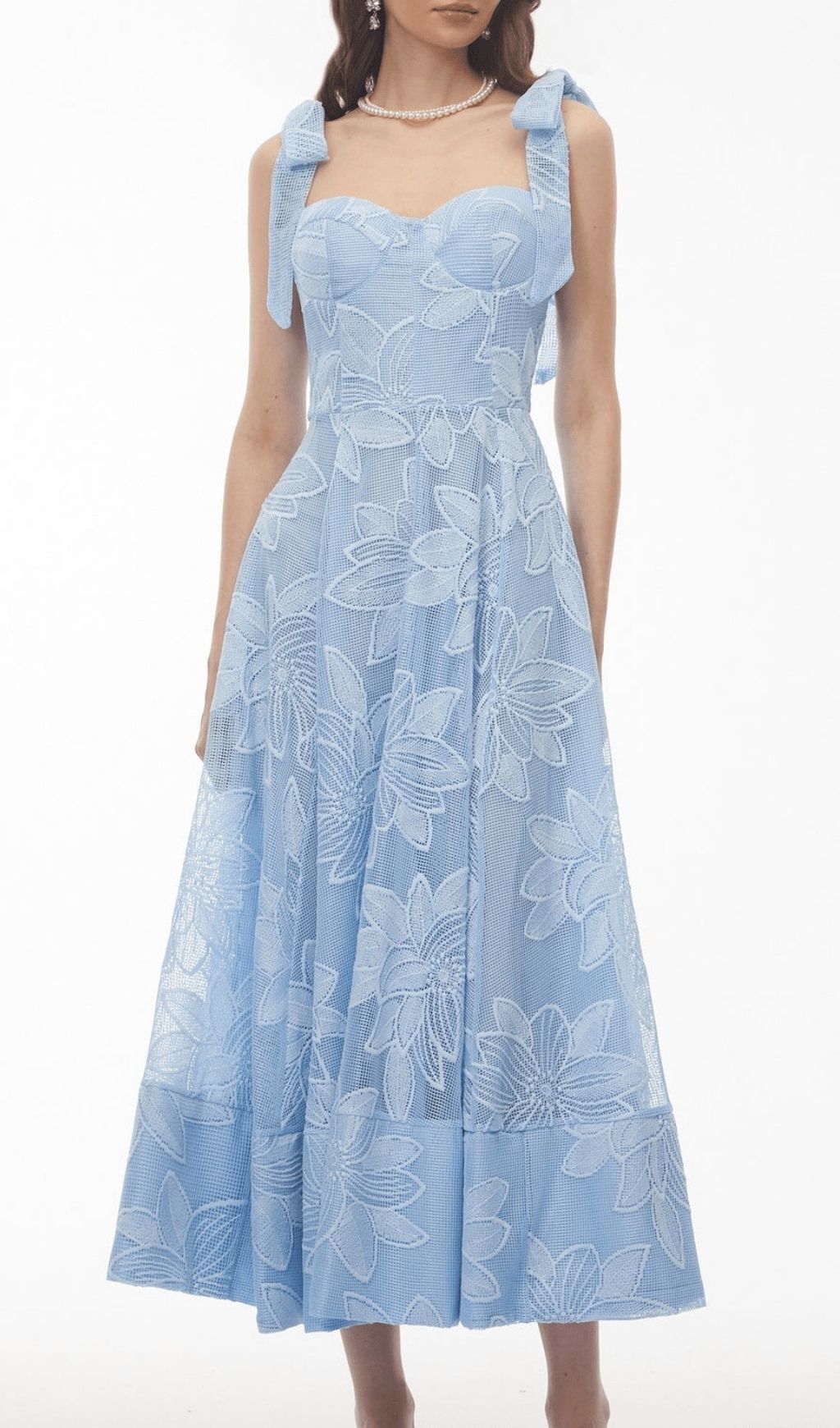 33c471b5a6765de5331f676153f35565.jpg Fashionslee Women Kirstie Blue Strappy Embroidery Midi Dress