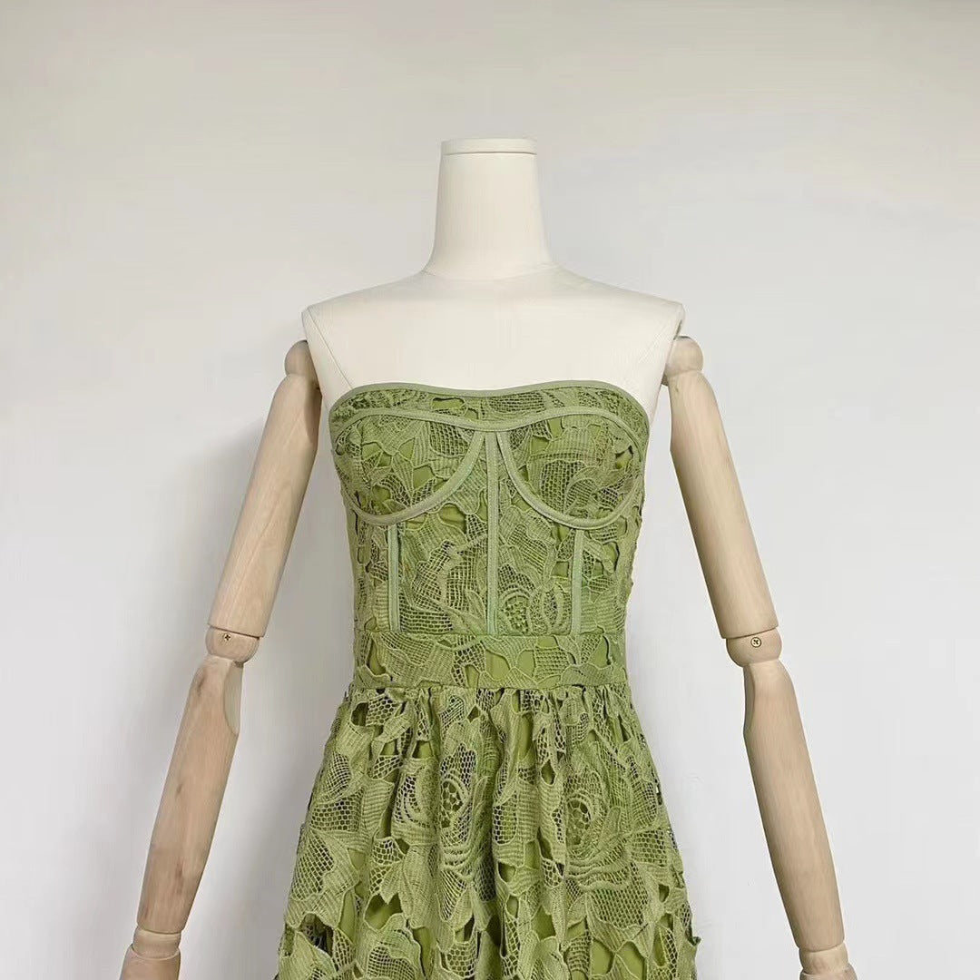 33d5fee04e4f88204792f091e5d71aee.jpeg Fashionslee Women Aris Green Lace Bustier Maxi Dress