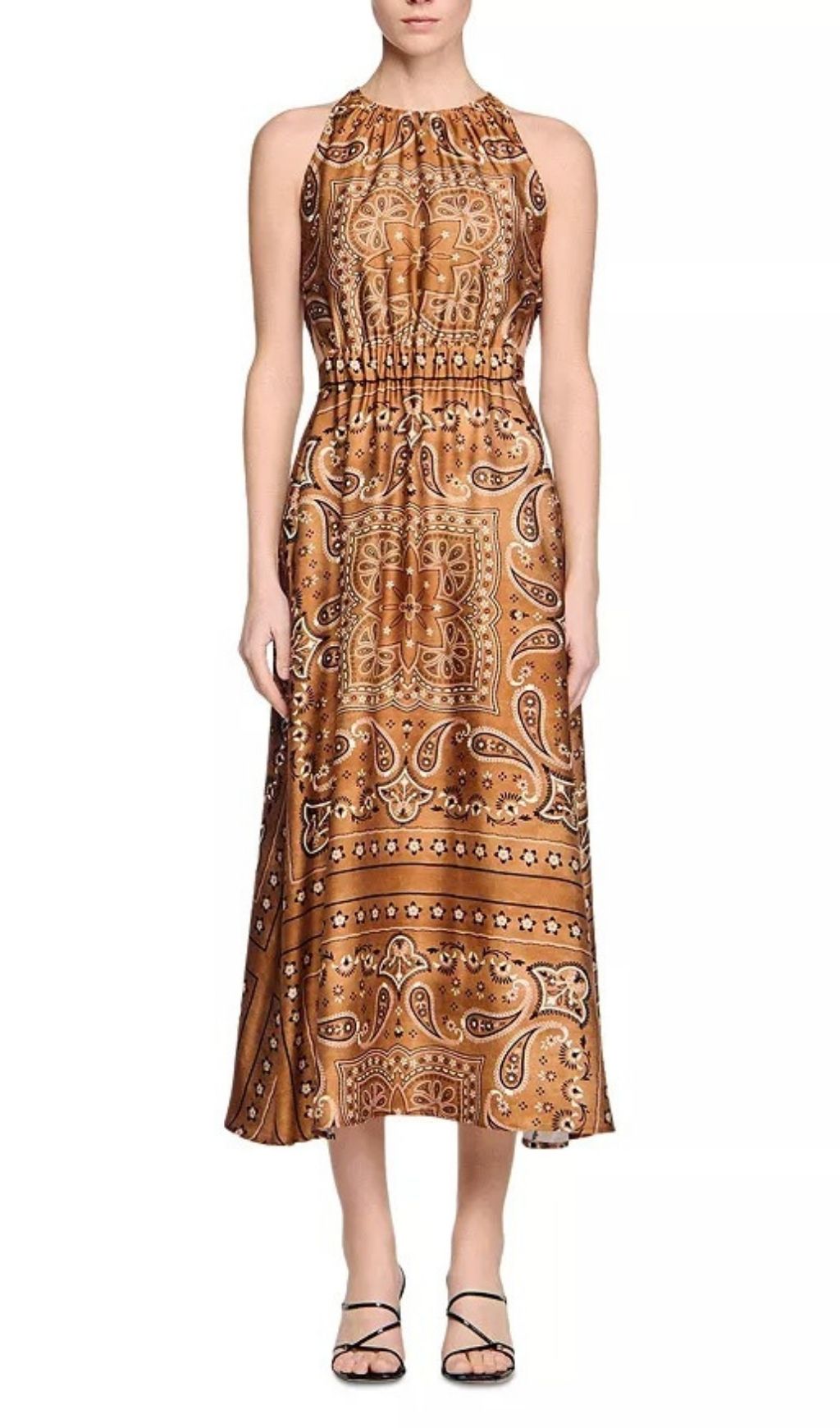 Fashionslee Women Bandana Print Midi Dress