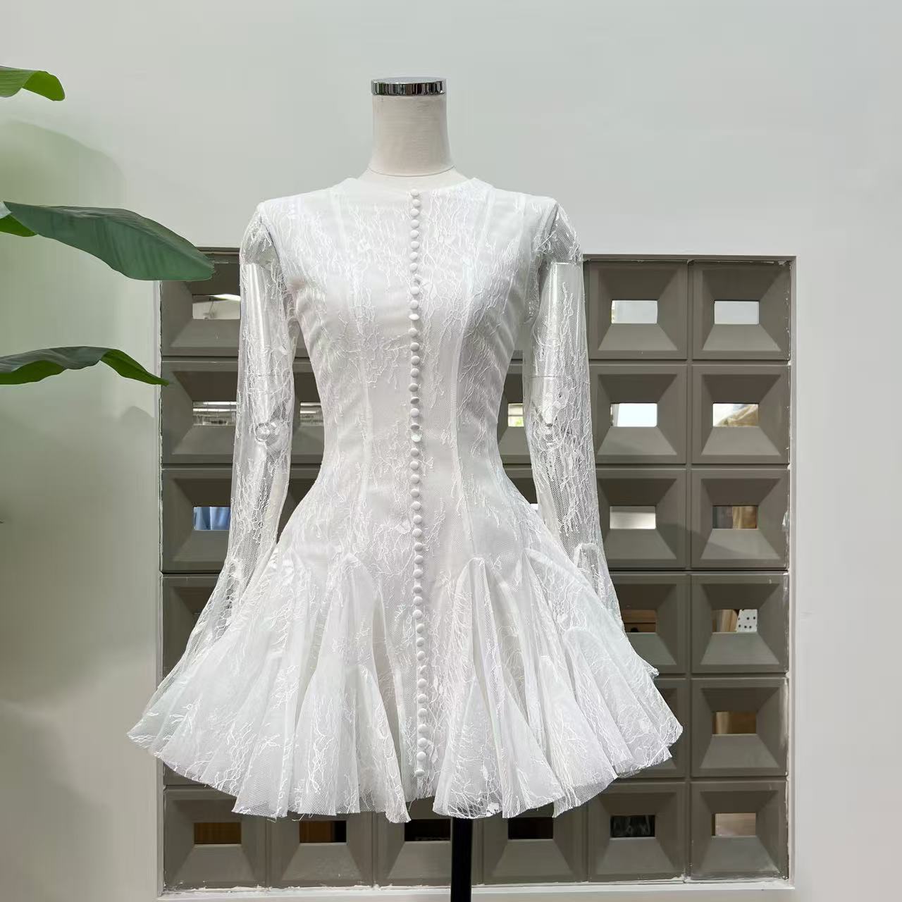 34657742015bf7238e76cda37c19b0e0.jpg Fashionslee Women Ina Long Sleeve Lace Mini Dress