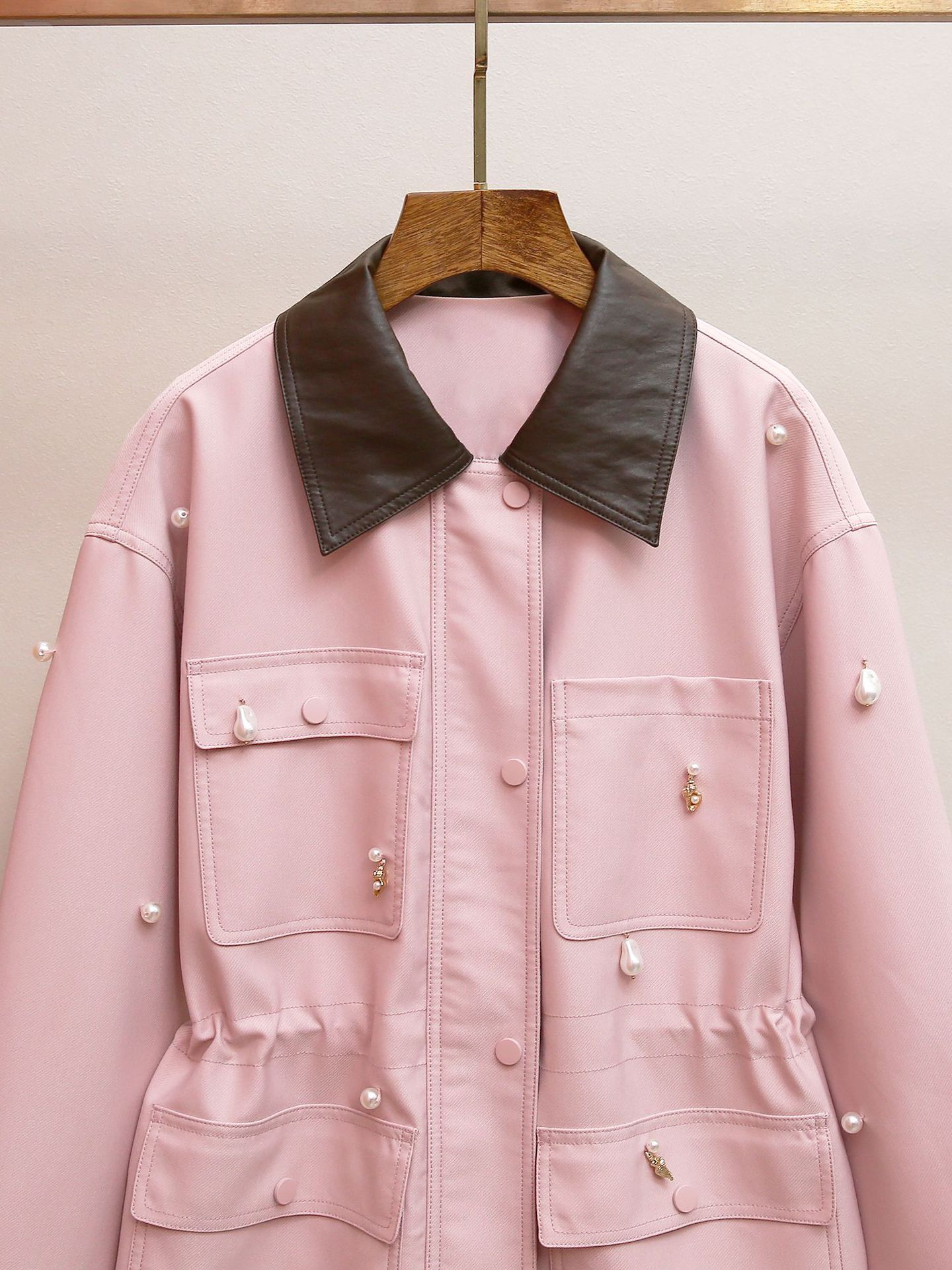 Fashionslee Women Harita Pink Beaded Jacket