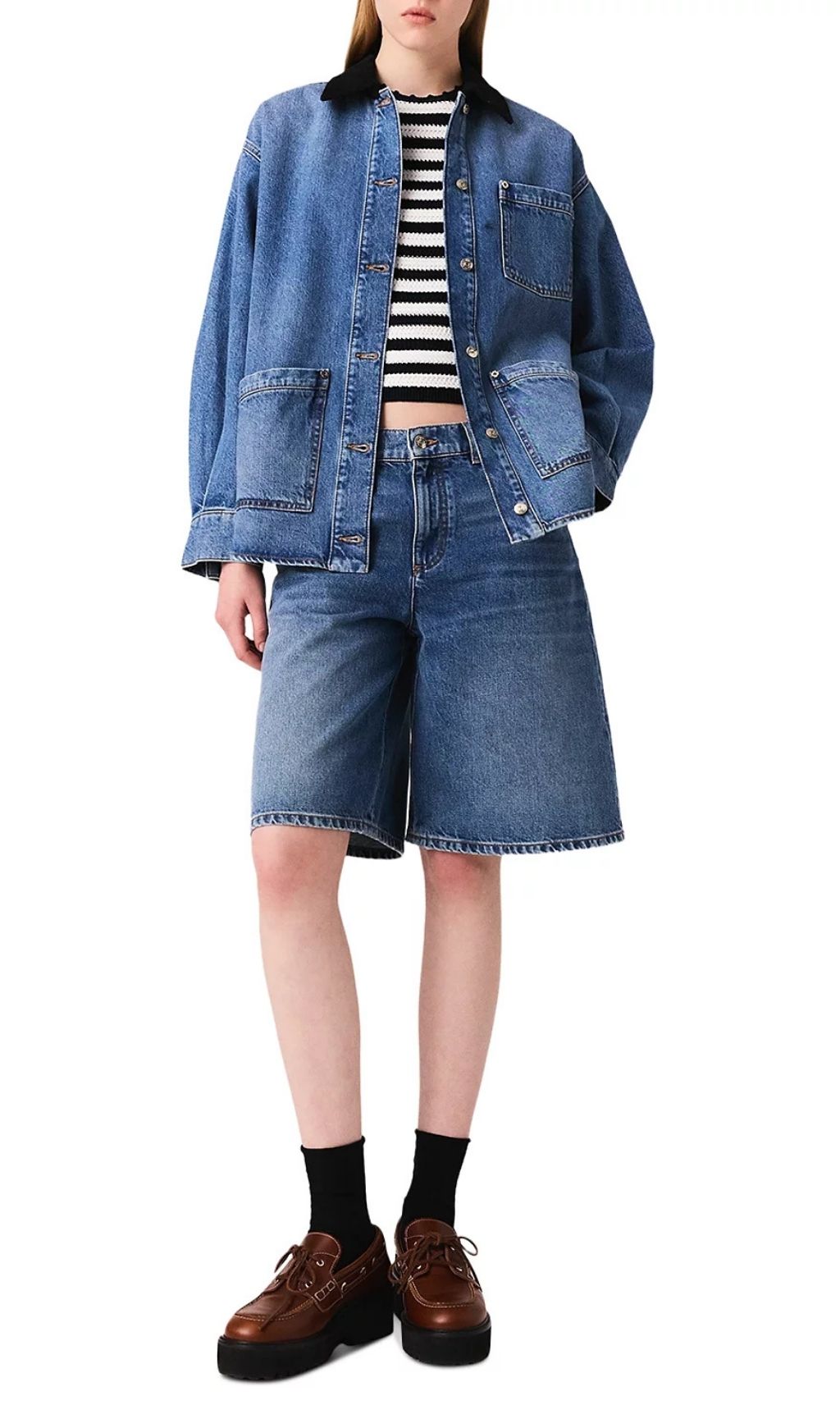 347e1ec5797895030120041cee7824d9.jpg Fashionslee Women Faded Denim Jacket