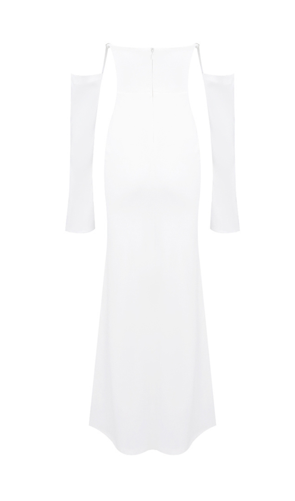 Fashionslee Women Deliz White Off-Shoulder Long Sleeve Wedding Dress