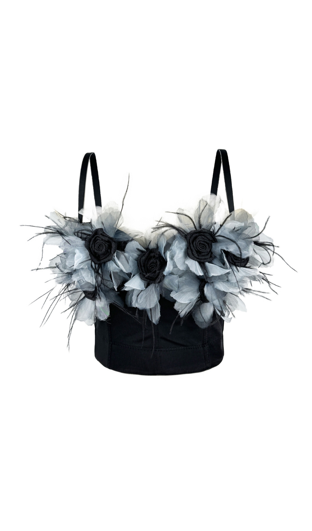 34fe05c1216bdd59552578db5c872b5d.jpg Fashionslee Women Dewei Flower Crop Top