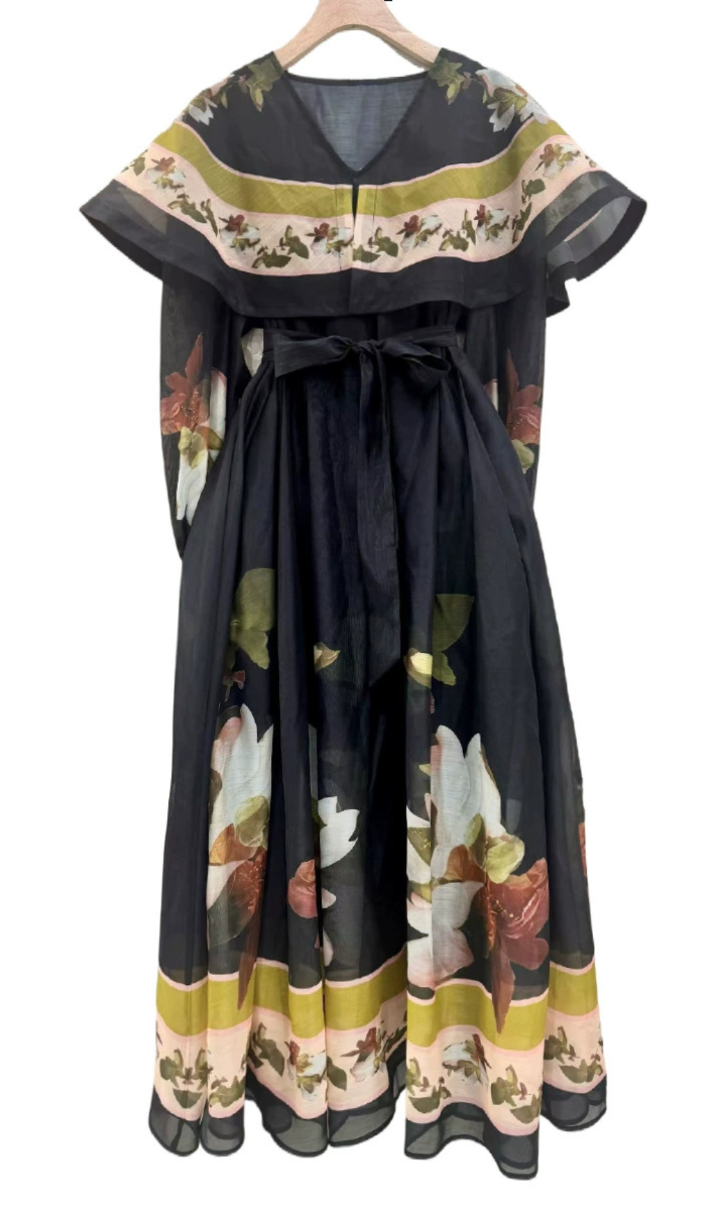 Fashionslee Women Helena Flower Printed Long Sleeve Maxi Dress