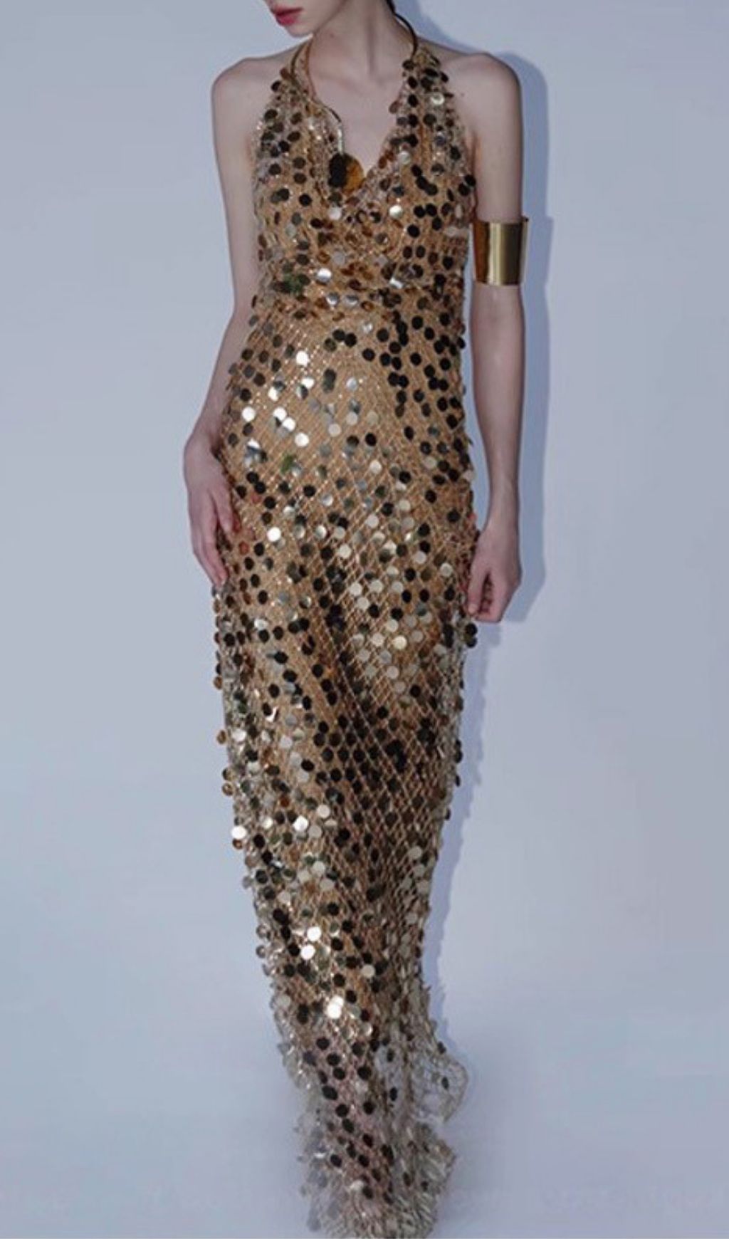 Fashionslee Women Averixal Backless Sequin Maxi Dress