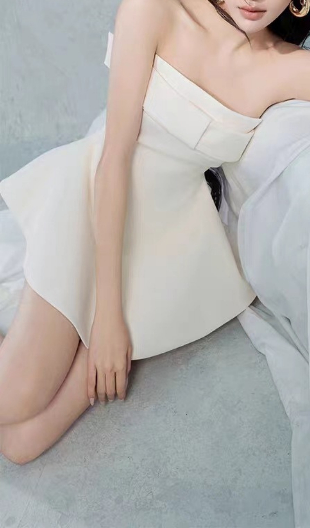 35a4e26fa955780a5568a85cf6450189.jpg Fashionslee Women Erelah Strapless Bowknot Mini Dress