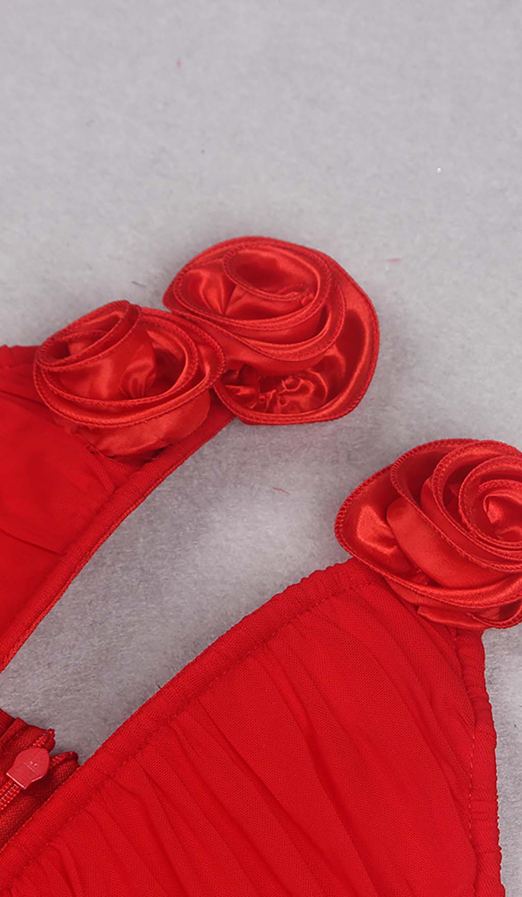 TRENDING RED PLUNGING HALTER MINI DRESS - OWNCI TRENDING RED PLUNGING HALTER MINI DRESS - OWNCI