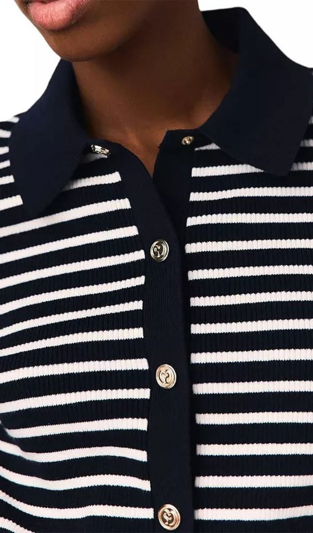 36283d004b470d807d0b1e40fdbd2a80.jpg Fashionslee Women Striped Polo Cardigan