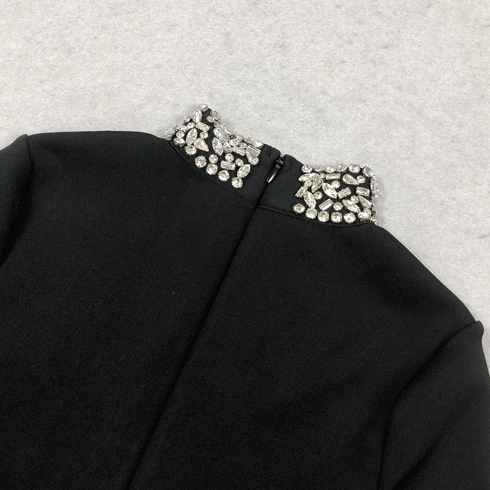 36556d6168582881459714adc2f67b00.jpg Fashionslee Women Bridie Black Long Sleeve Crystal Midi Dress