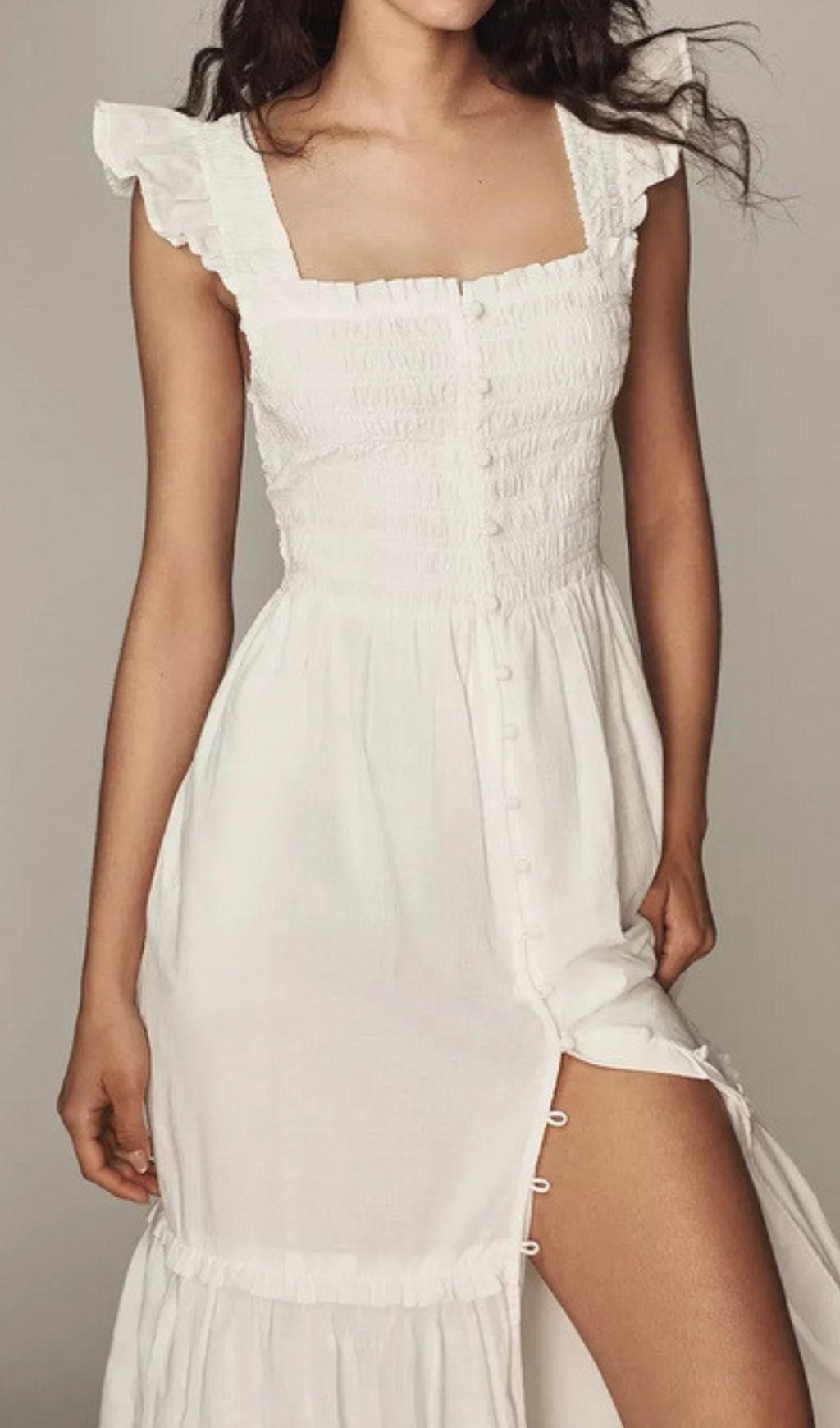 TRENDING WHITE MIDI DRESS AESTHETIC - OWNCI