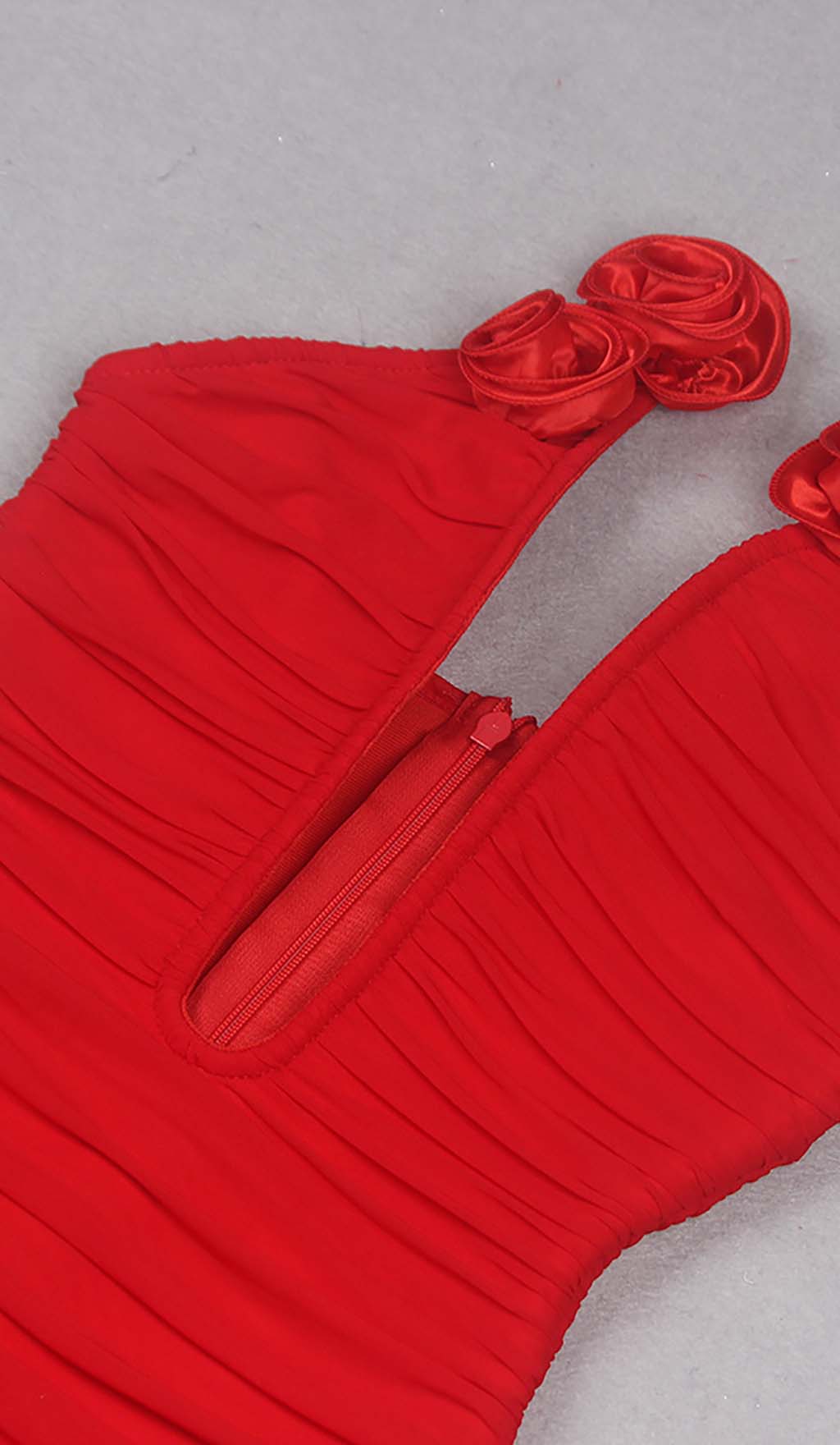 TRENDING RED PLUNGING HALTER MINI DRESS - OWNCI TRENDING RED PLUNGING HALTER MINI DRESS - OWNCI