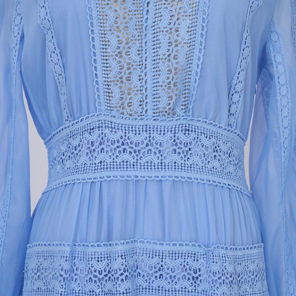 3677435cb8c56bb4988f43180f582441.jpg Fashionslee Women Kamaria Blue Long Sleeve Maxi Dress