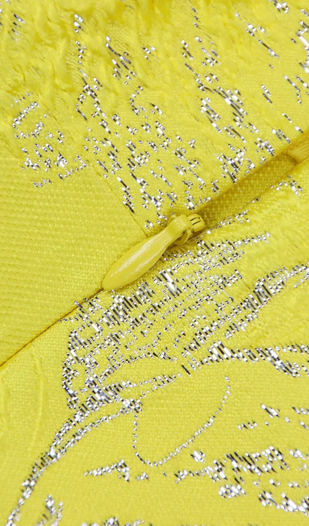 36bd1641d5b3f45c91e04525bc33f105.jpeg Fashionslee Women Jacquard One Shoulder Mini Dress In Yellow