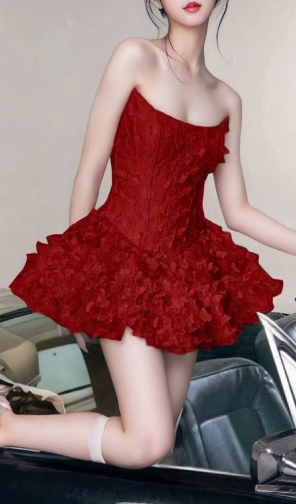 36d2918fe36132288f23b5f0962043af.jpg Fashionslee Women Jehanne Red Strapless Mini Dress