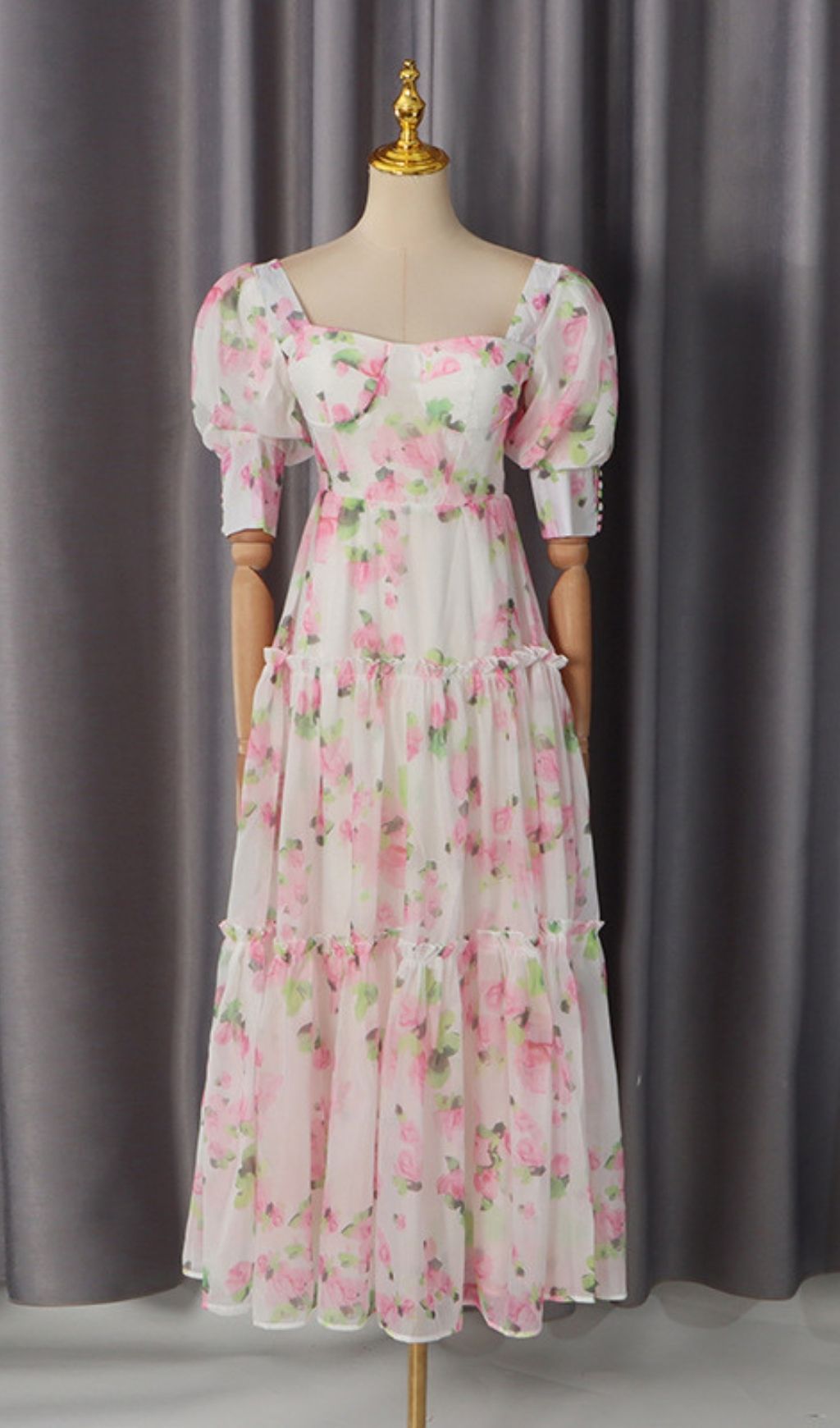 TRENDING OFF-SHOULDER WHITE FLORAL MAXI DRESS