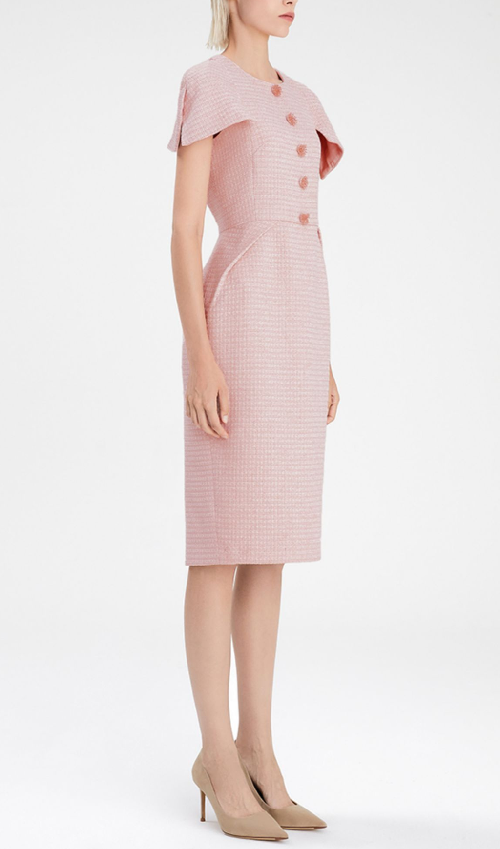 371376651a53370f5786ba5c87a83926.png Fashionslee Women Amabel Pink Tweeds Bodycon Midi Dress