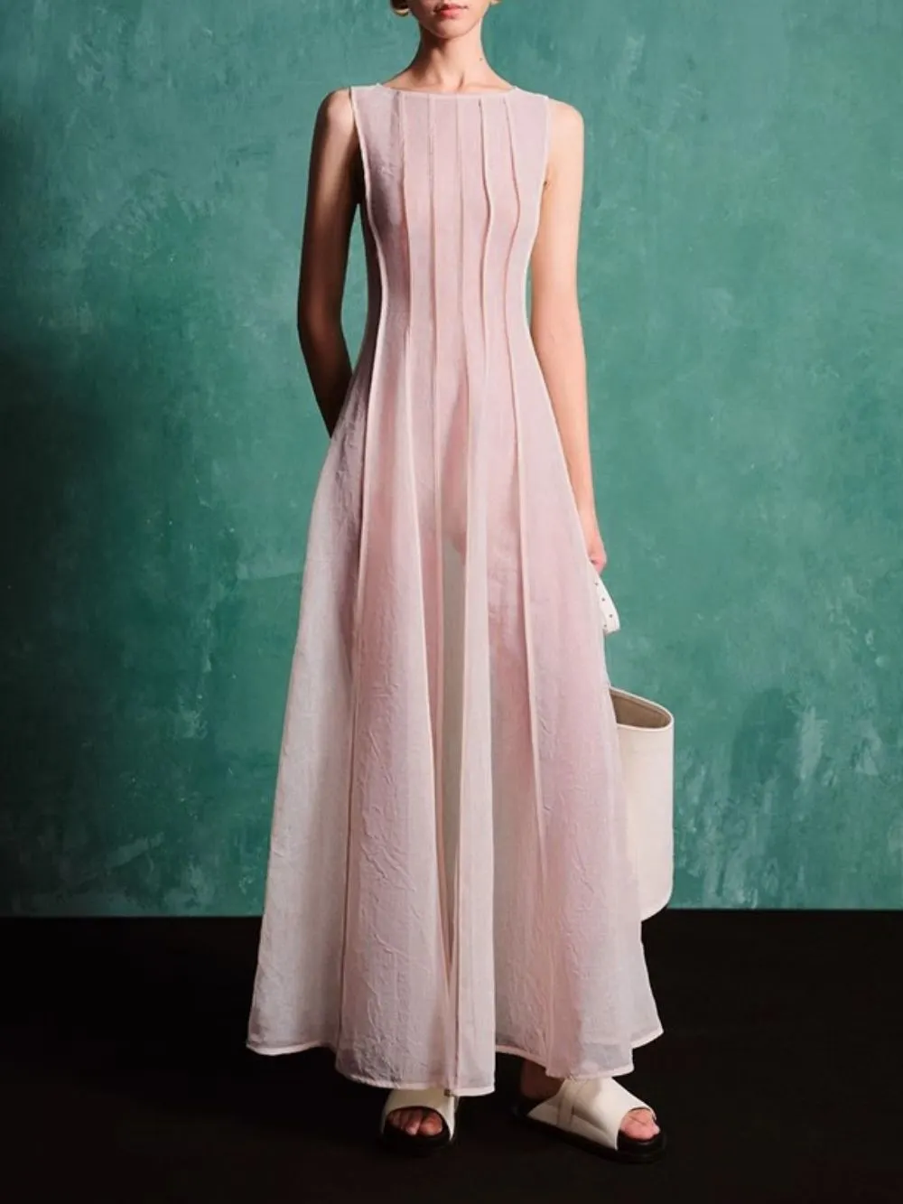MUST-HAVE SLEEVELESS MESH MAXI DRESS - OWNCI MUST-HAVE SLEEVELESS MESH MAXI DRESS - OWNCI