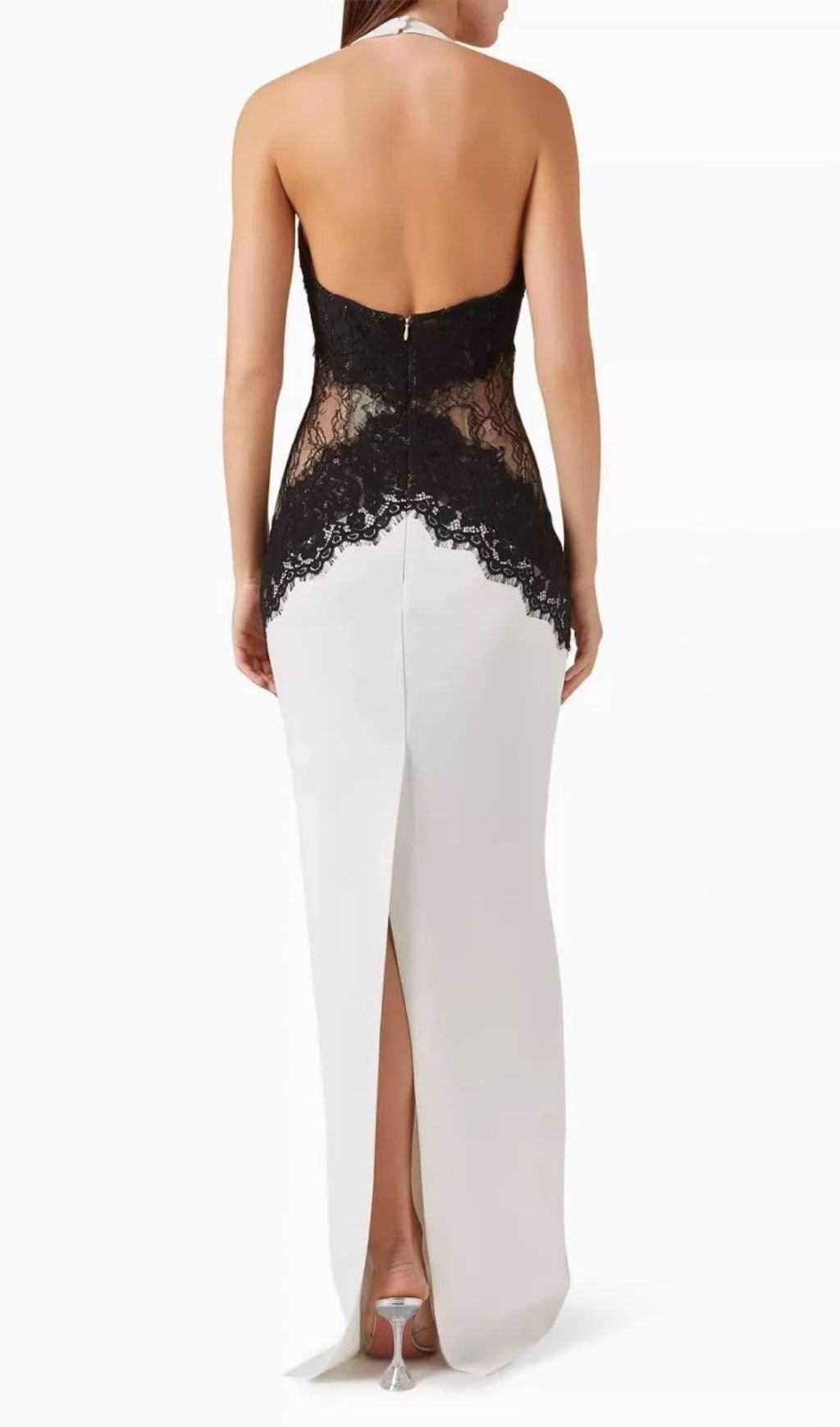 Fashionslee Women Kaylani White Lace Sleeveless Maxi Dress