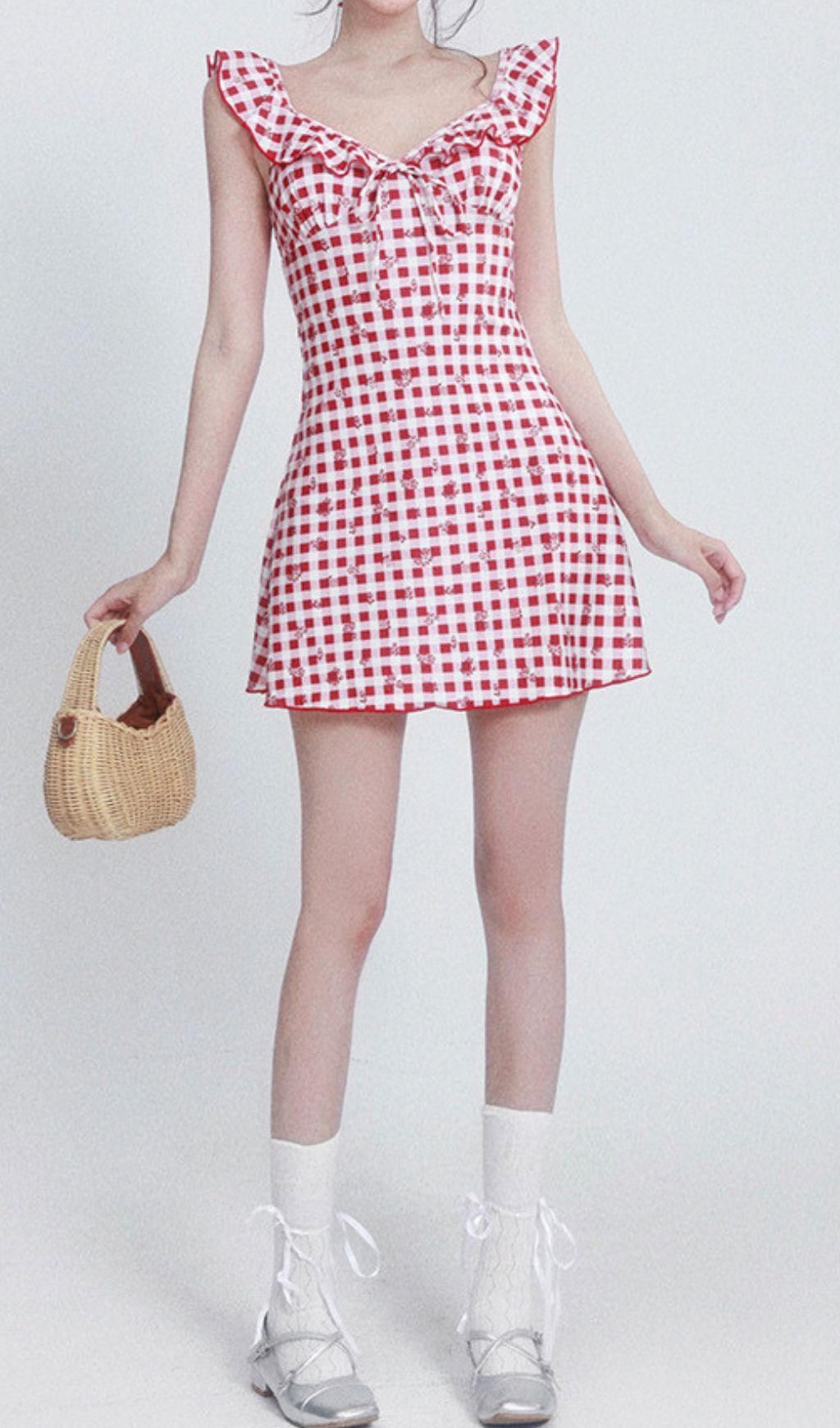 373ae539ccc43e7de0ce0521a98c69fd.jpg Fashionslee Women Frost Checkered One-Piece Swimsuit
