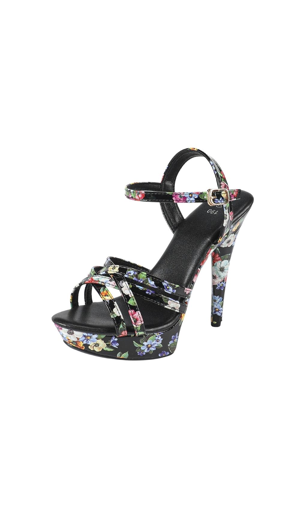 TRENDING BLACK FLORAL STILETTO HEELS - OWNCI