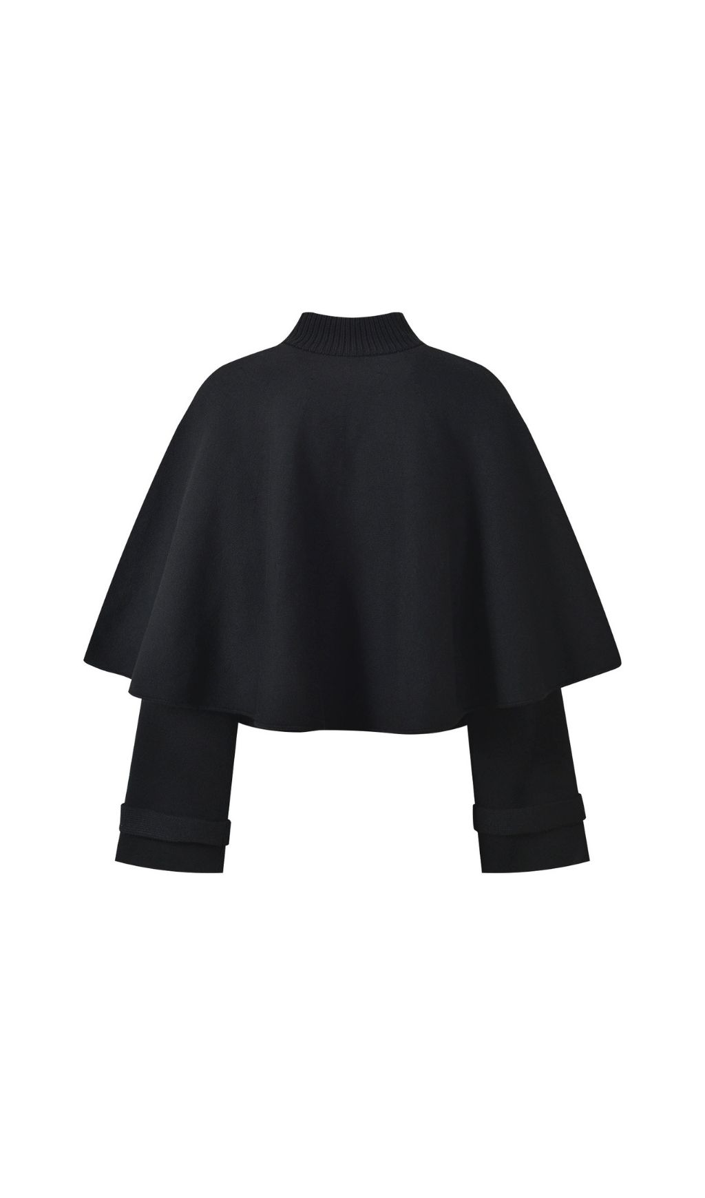TRENDING CAPE CARDIGAN IN MUST-HAVE BLACK - OWNCI