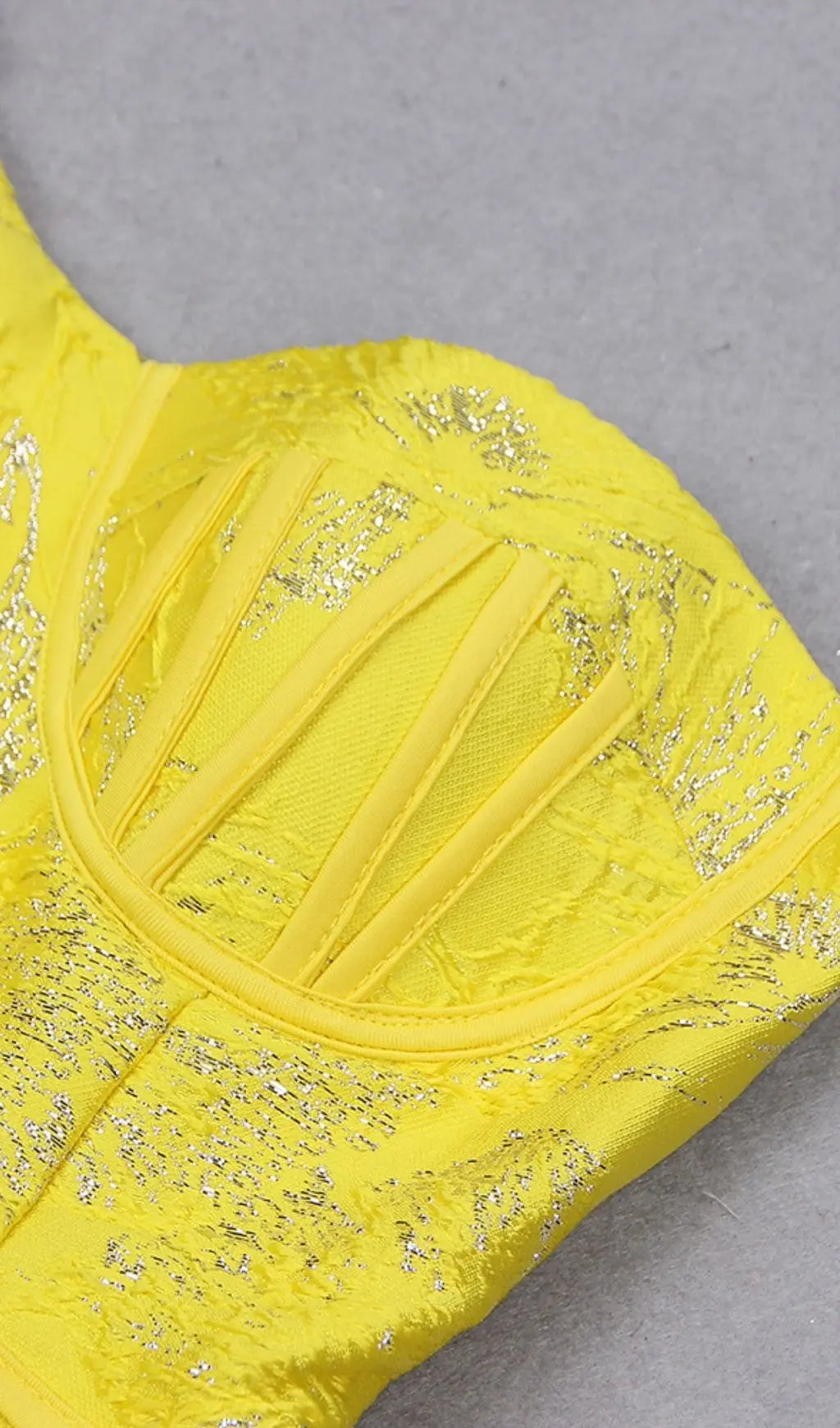 379ae754d725ffd389e3d2c2094d6cf1.jpeg Fashionslee Women Jacquard One Shoulder Mini Dress In Yellow