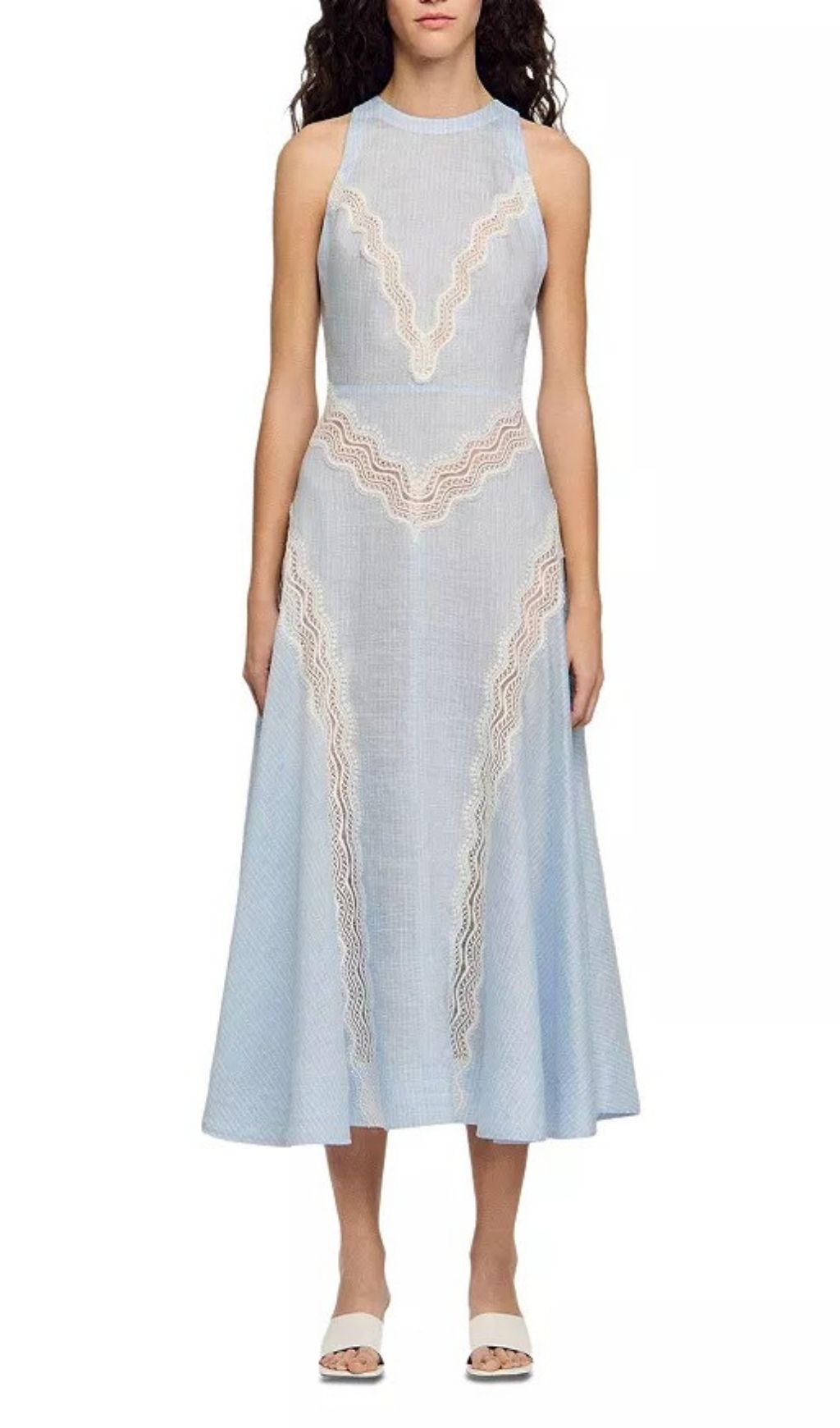 Fashionslee Women Nathalie Lace Trim Dress