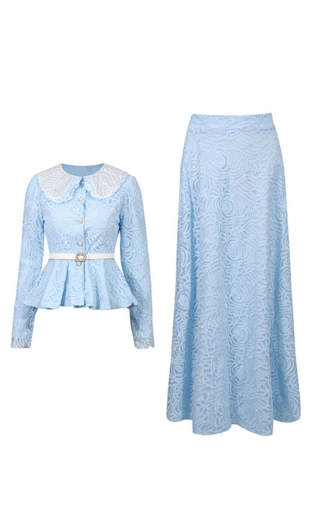37f2847bbec7965c3eee2b27630743ef.jpg Fashionslee Women Ilona Blue Long Sleeve Two-Piece Set