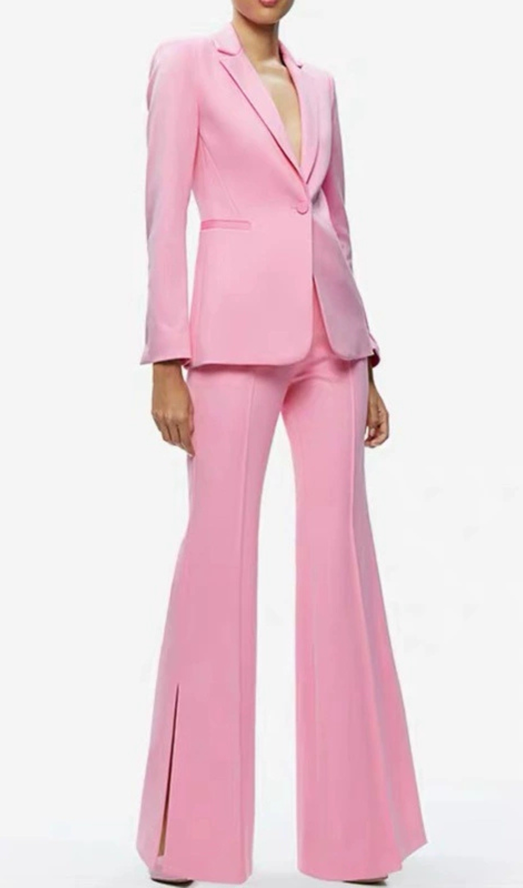 Fashionslee Women Gerardo Pink Blazer & Pants Set